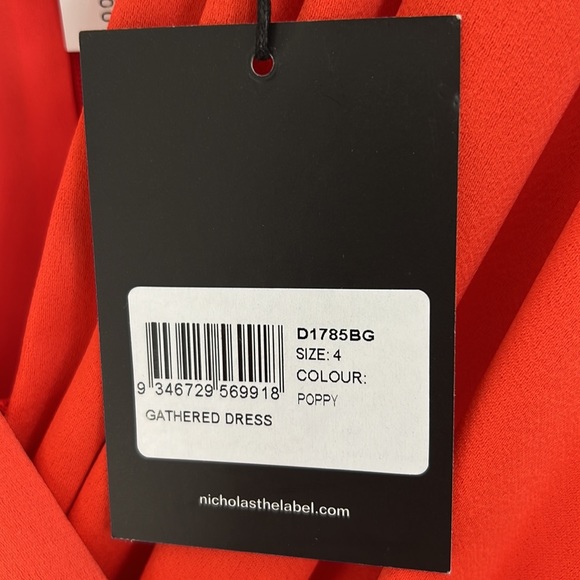 NWT NICHOLAS x REVOLVE Gathered Dress in Poppy. Size 4. - Picture 5 of 8